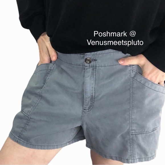 Old Navy Femme workwear Panther utility shorts Grey Sz L Casual Gorpcore Beach - Picture 1 of 8